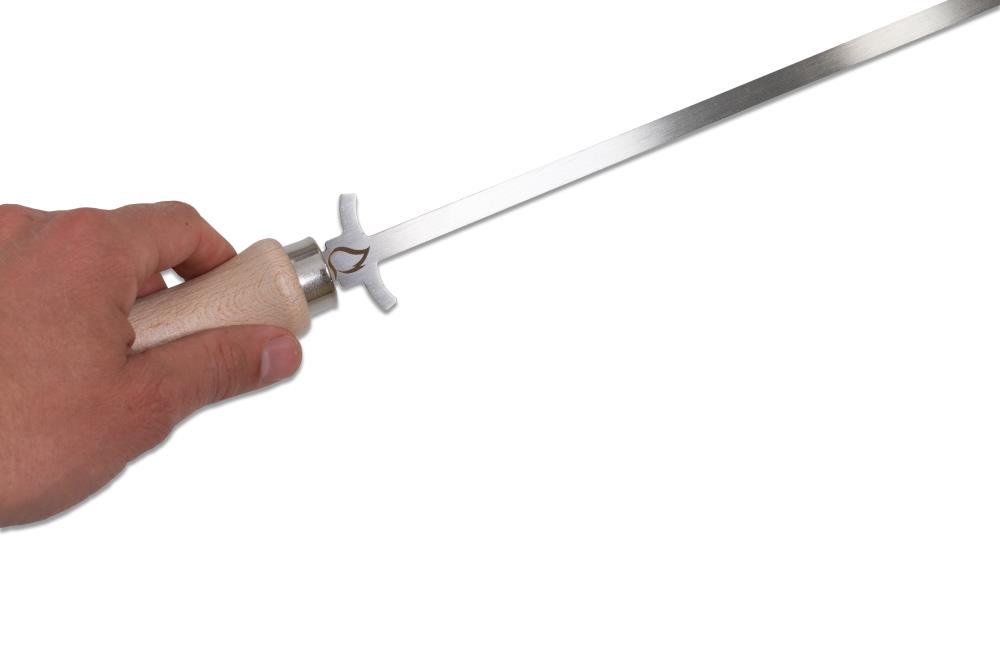 Der langlebige Buchenholzgriff liegt gut in der Hand Der langlebige Buchenholzgriff liegt gut in der Hand