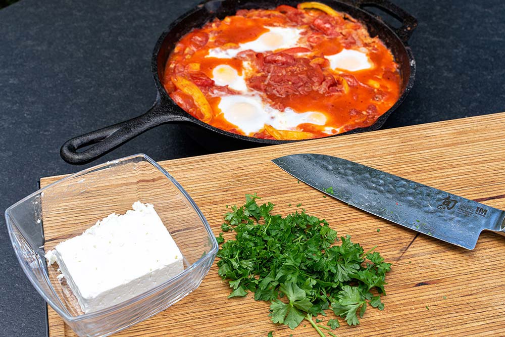 Feta und Petersilie