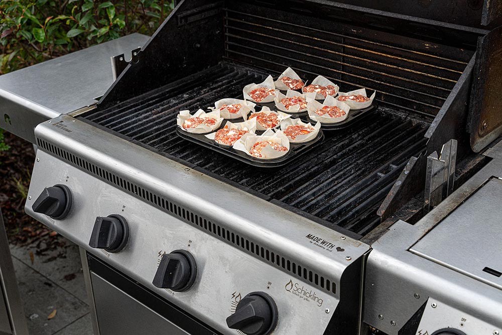 Hackfleisch Muffins indirekt garen