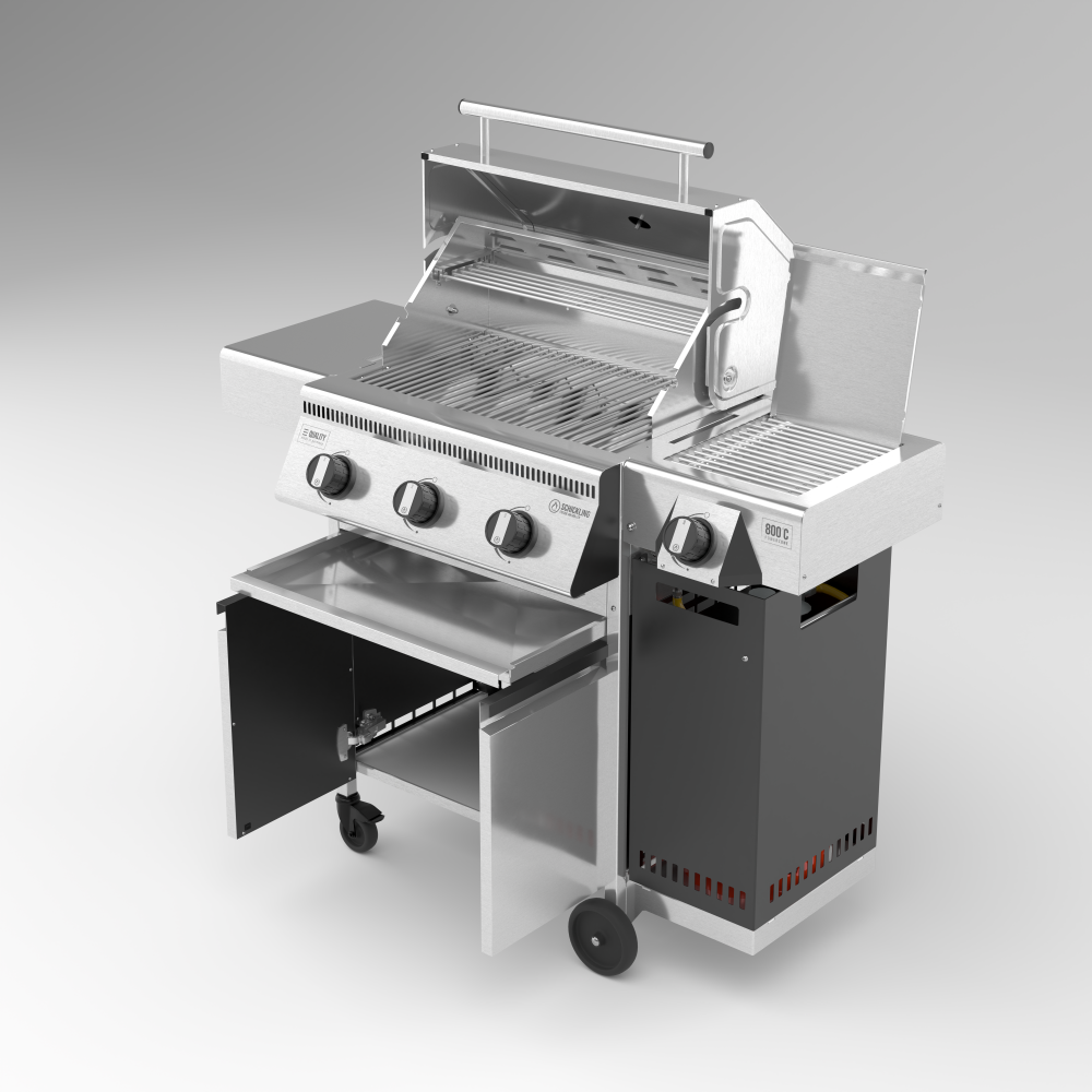 Der Gasgrill Henry L - Deluxe mit vielen Funktionen und viel Stauraum Der Gasgrill Henry L - Deluxe mit vielen Funktionen und viel Stauraum