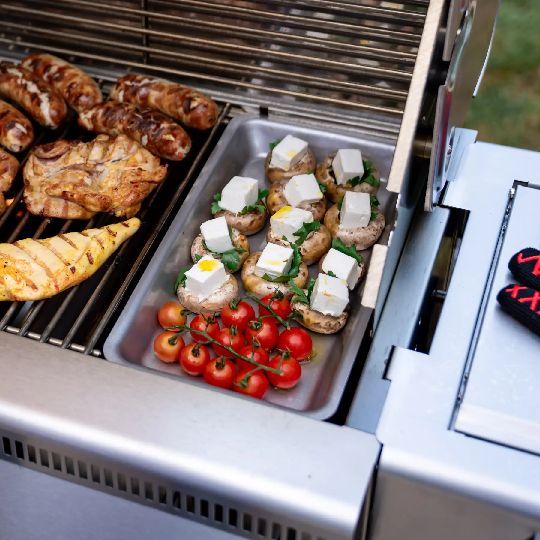 Grillschale aus Edelstahl in Action