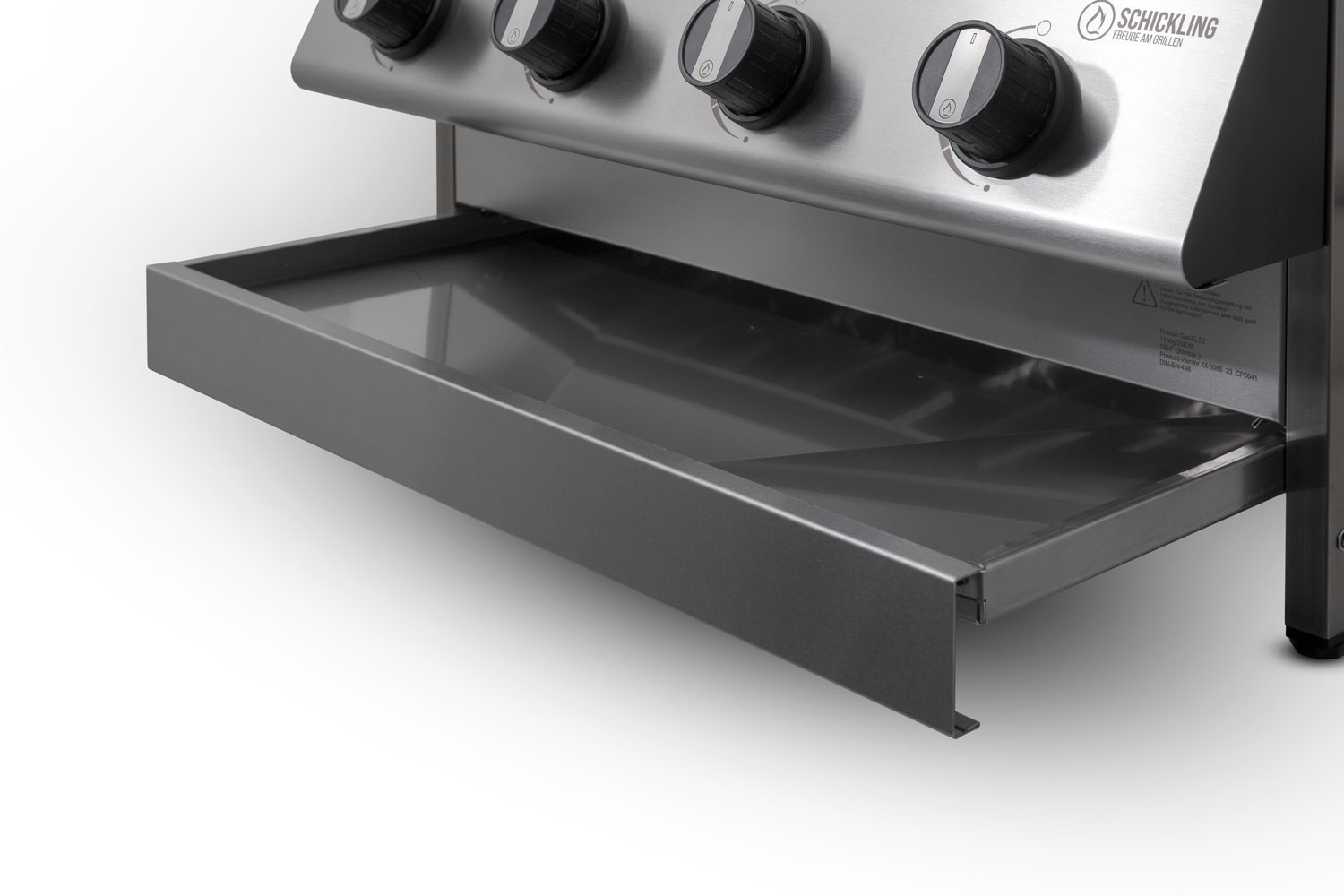 Fettwanne aus Edelstahl Einbau Gasgrill Hermann XL