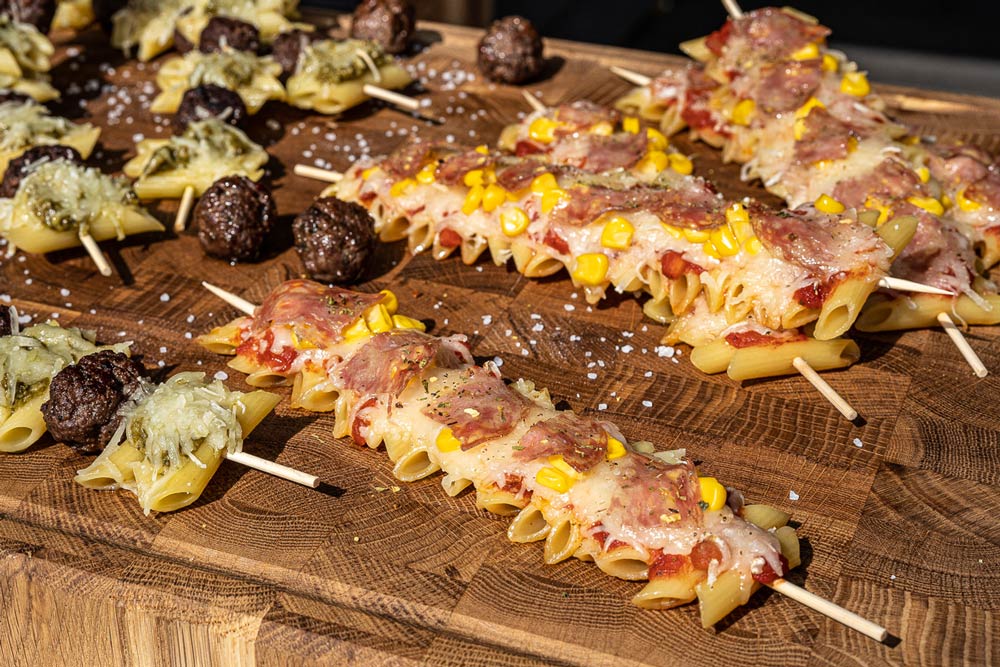 Pasta-Pizza-Sticks und Pesto-Pasta-Sticks