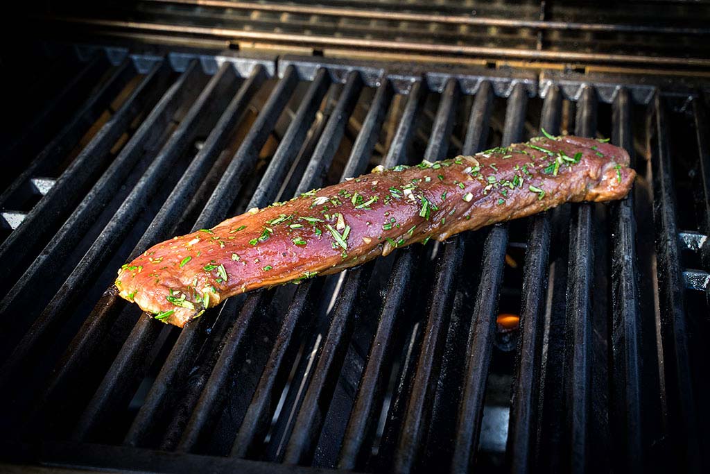 Angrillen des Filets