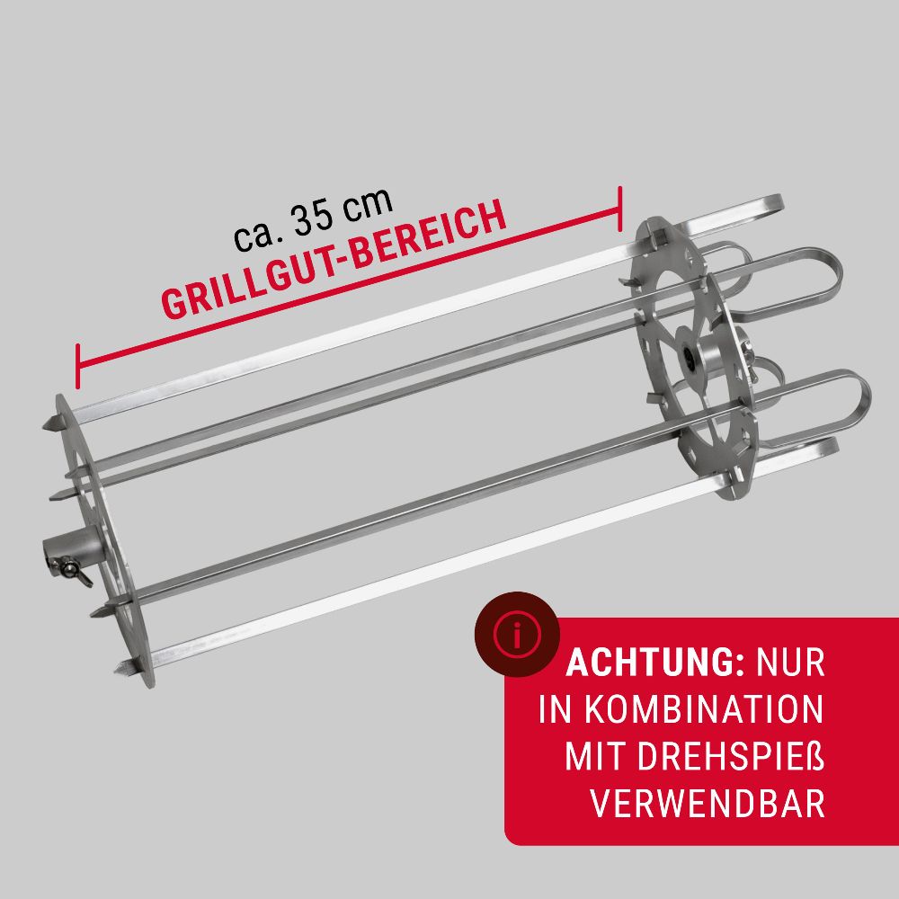 35 cm Grillgutbereich 35 cm Grillgutbereich