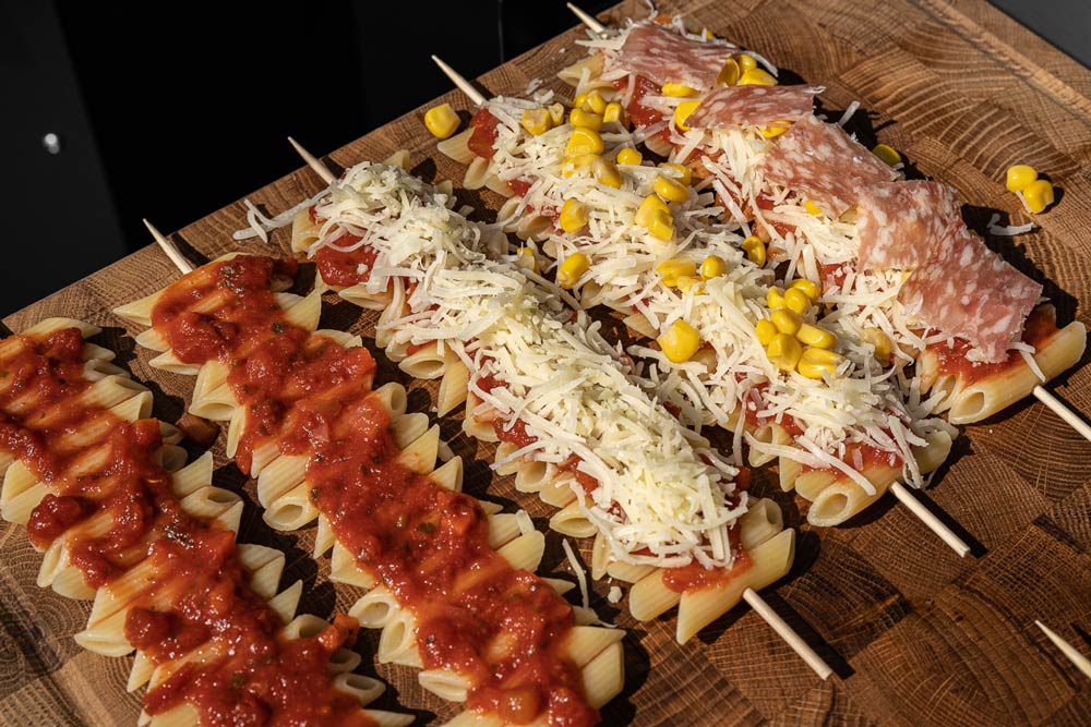 Pasta-Pizza-Sticks belegen