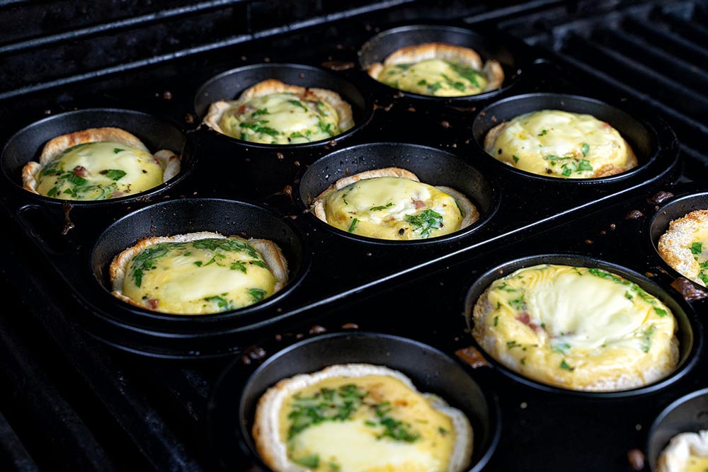 Quiche herausnehmen