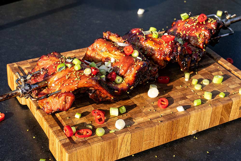 Asia Speed Ribs vom Holzkohle Backburner