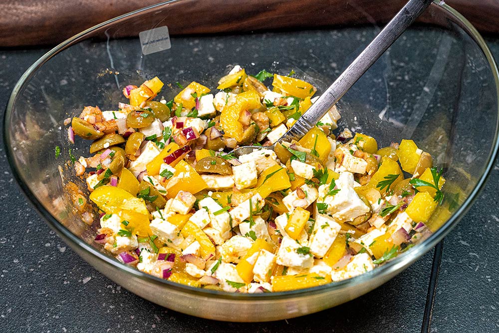 Salat mischen