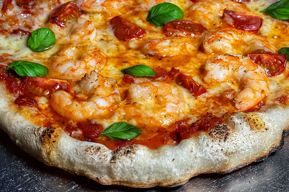 Garnelen Pizza