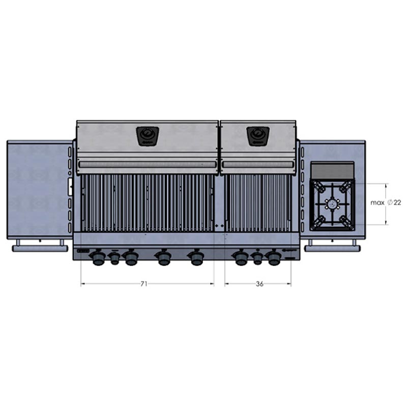 Big Rocket Highend Gasgrill - Maße