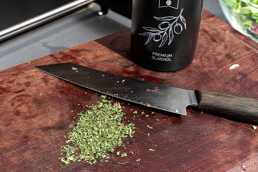 Thymian und Olivenöl