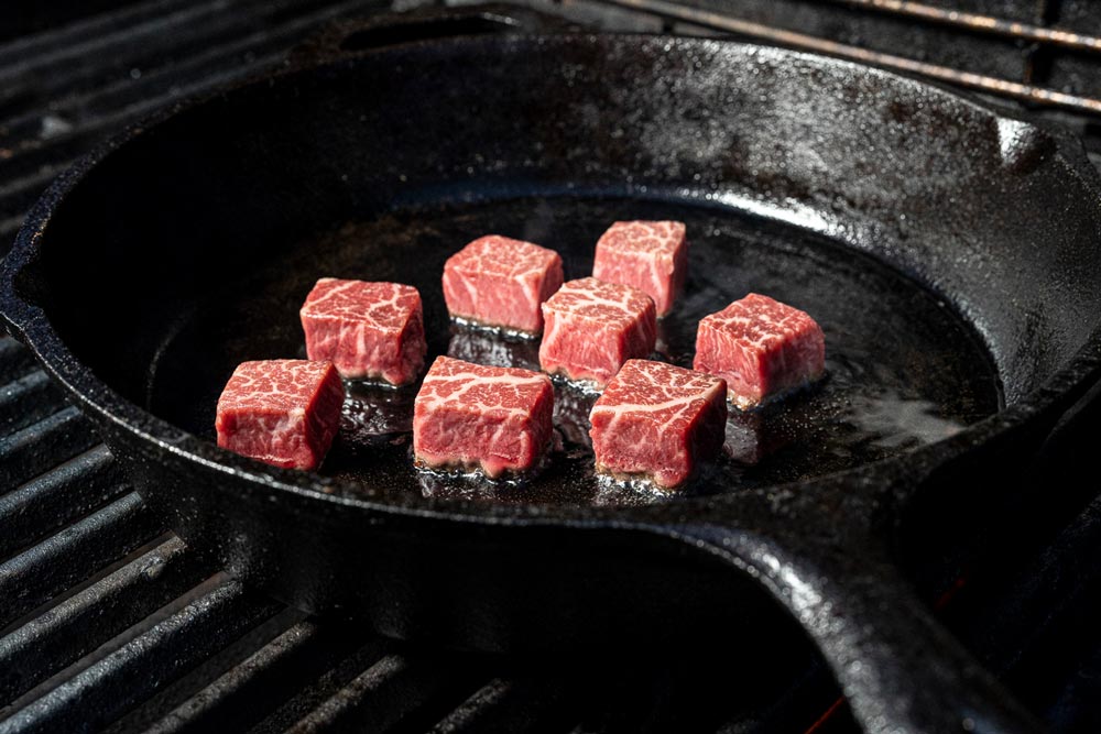 Gusseiserne Grillpfanne
