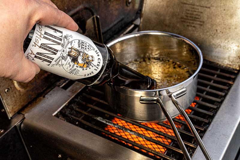 Mit Dunkelbier ablöschen