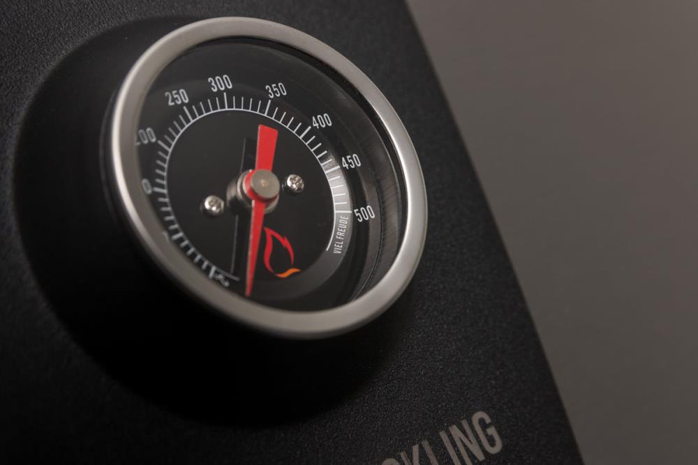 Das Thermometer zeigt Temperaturwerte bis 500° Celsius Das Thermometer zeigt Temperaturwerte bis 500° Celsius