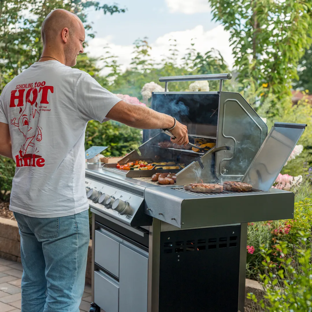 Highend Gasgrill Rocket in Aktion