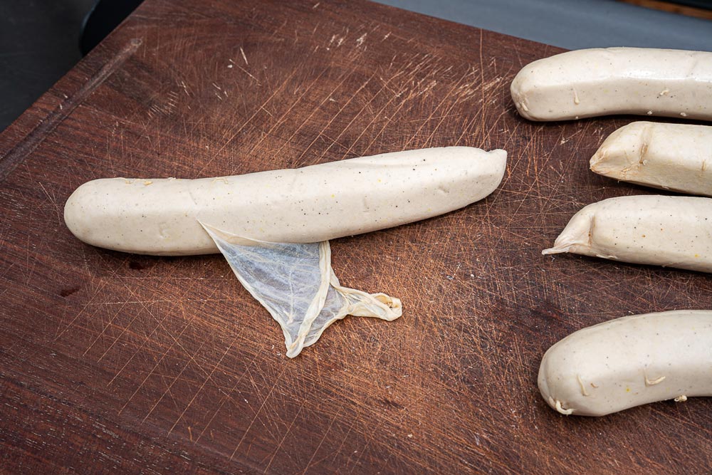 Bratwurst vorbereiten