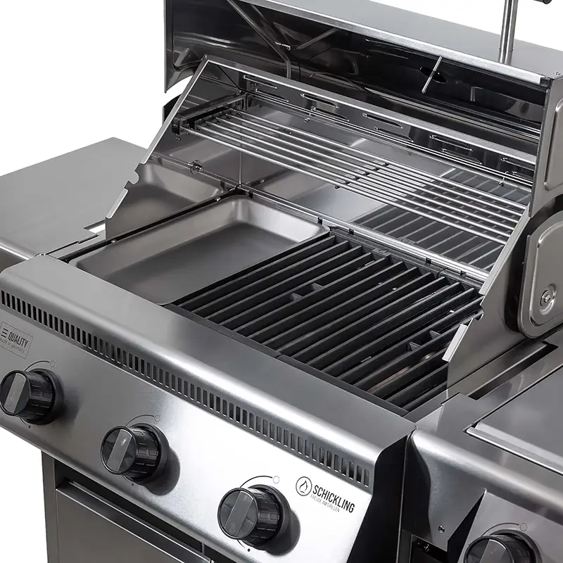 Modularer Grillrost für Henry L. 3 Brenner Gasgrill.