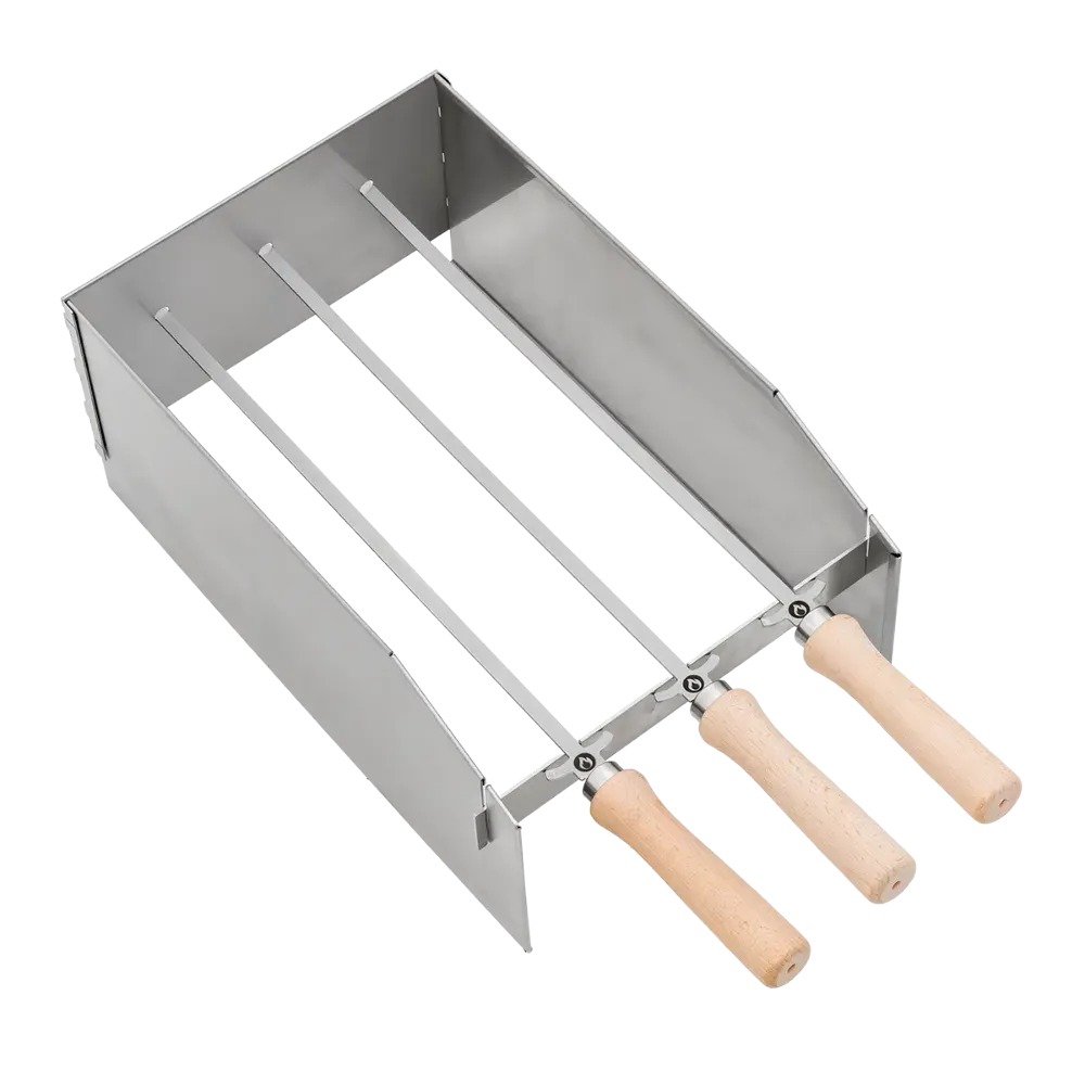 Spritzschutz 800°C Zone + 3 Grillspieße - für Rocket