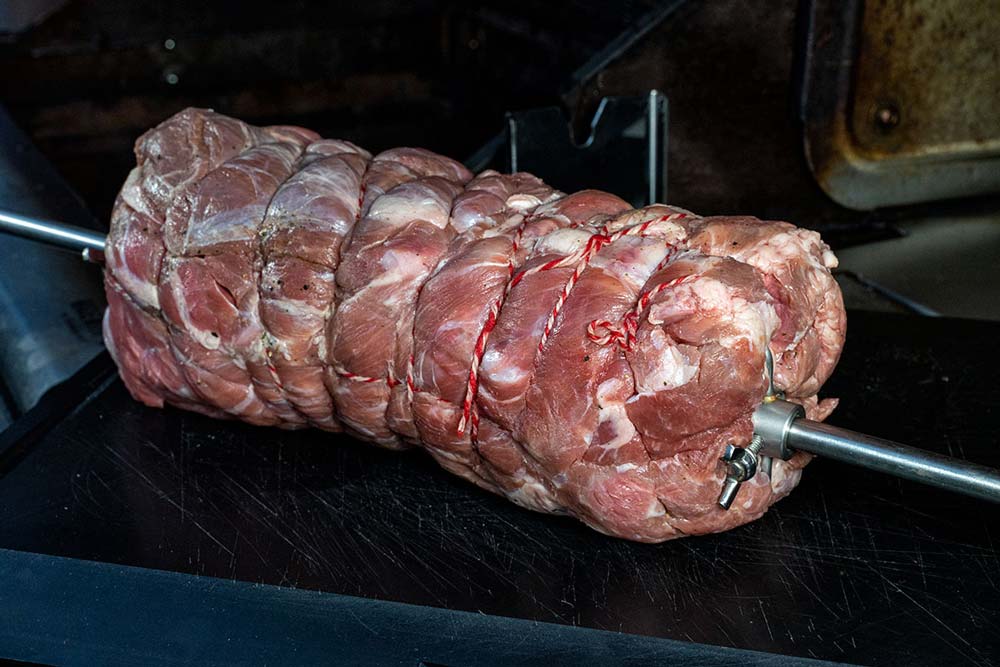 Drehspieß vorbereiten