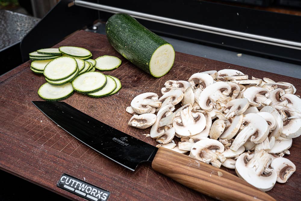 Zucchini & Champignons anbraten