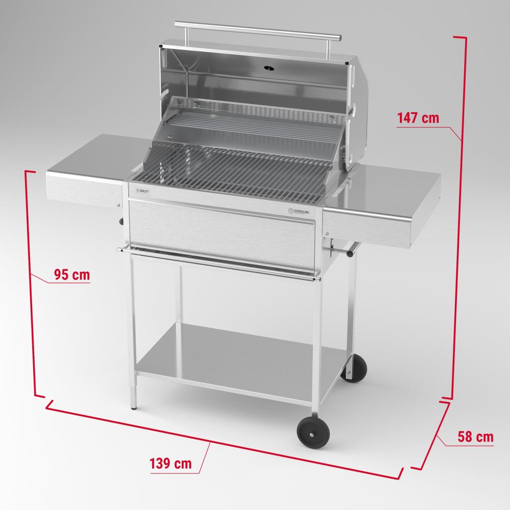 Holzkohlegrill Edelstahl » Walter XL Classic